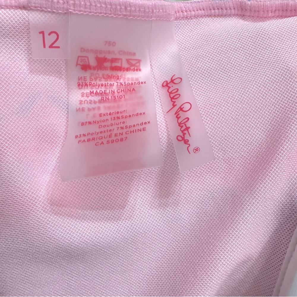 Lilly Pulitzer Athnea One Piece Swimsuit in Multi Seaside Shindig Sz‎ 12 - Picture 10 of 11